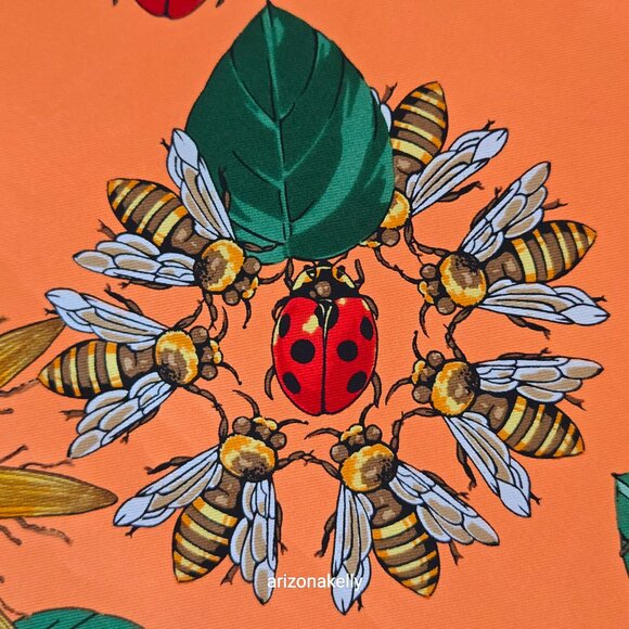 Rare Echo Silk Bug Scarf Insect Beetle Scarf Entomology Hand Rolled - Picture 7 of 16